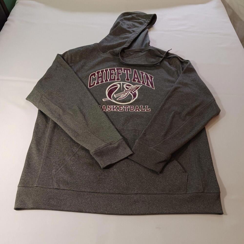 BSN Sports CHIEFTAIN BASKETBALL Men's Gray Hoodie Pullover Sweatshirt Size M